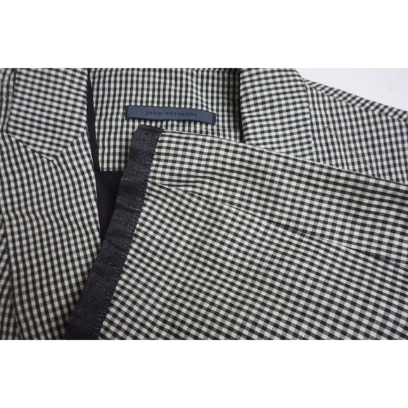 John Varvatos Beige Black Gingham Plaid Sport Coat Jacket Sz 38 Brand New